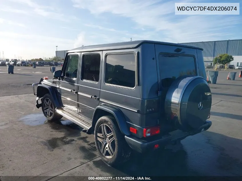 2013 Mercedes-Benz G 63 Amg 4Matic VIN: WDCYC7DF4DX206074 Lot: 40802277