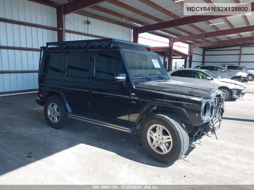 2002 Mercedes-Benz G 500 VIN: WDCYR49E82X128800 Lot: 39937750