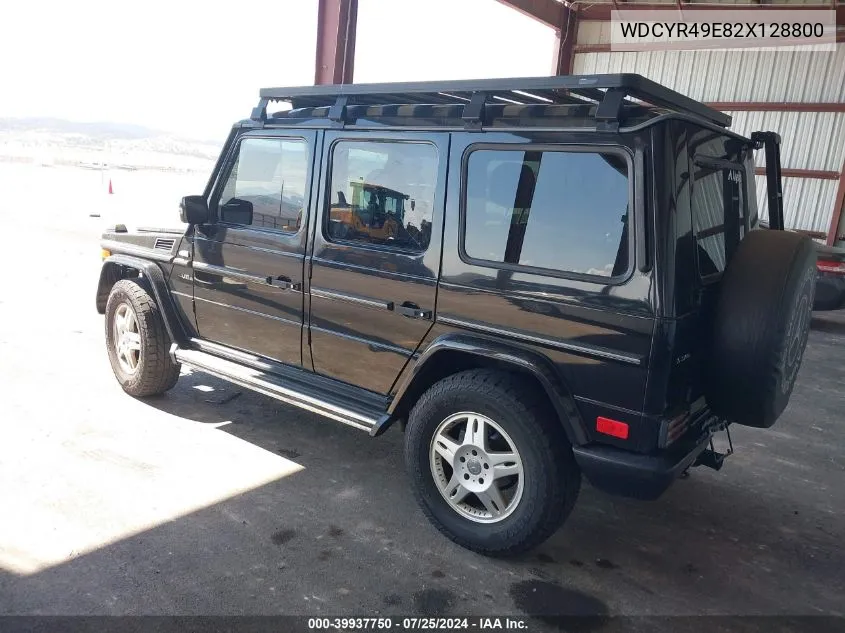 2002 Mercedes-Benz G 500 VIN: WDCYR49E82X128800 Lot: 39937750