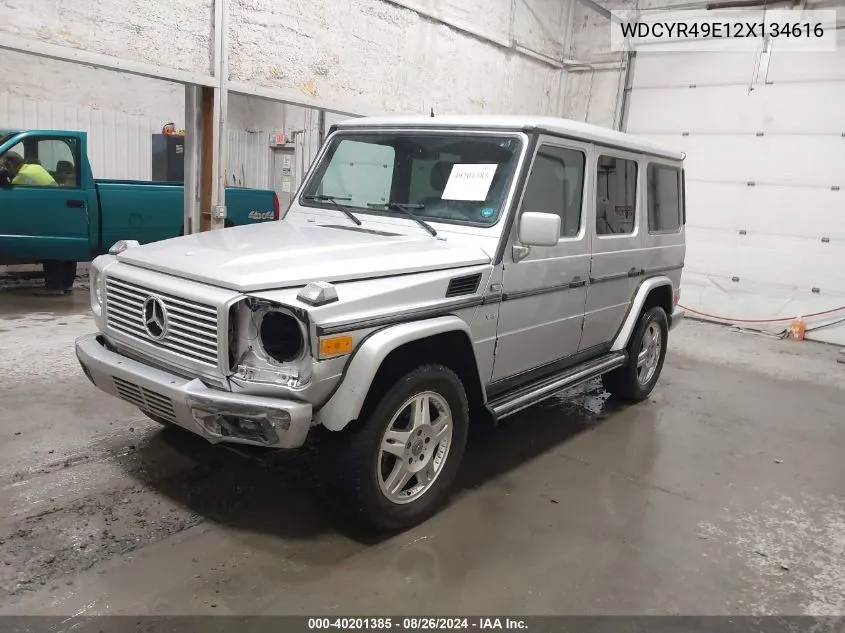 2002 Mercedes-Benz G 500 VIN: WDCYR49E12X134616 Lot: 40201385