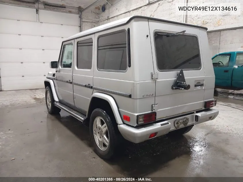 2002 Mercedes-Benz G 500 VIN: WDCYR49E12X134616 Lot: 40201385