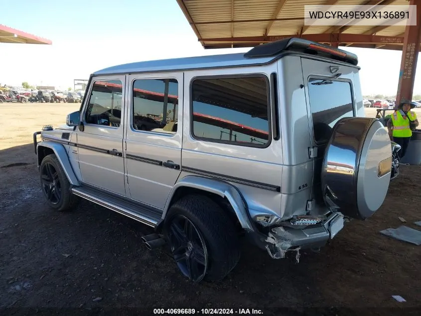 2003 Mercedes-Benz G 500 VIN: WDCYR49E93X136891 Lot: 40696689