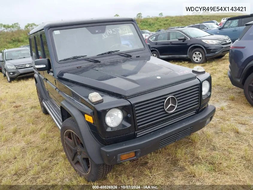 2004 Mercedes-Benz G 500 VIN: WDCYR49E54X143421 Lot: 40526926