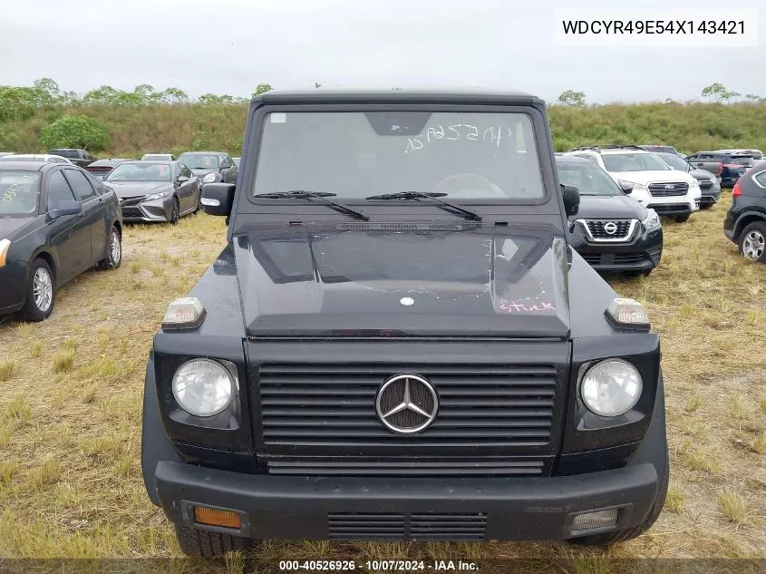 2004 Mercedes-Benz G 500 VIN: WDCYR49E54X143421 Lot: 40526926