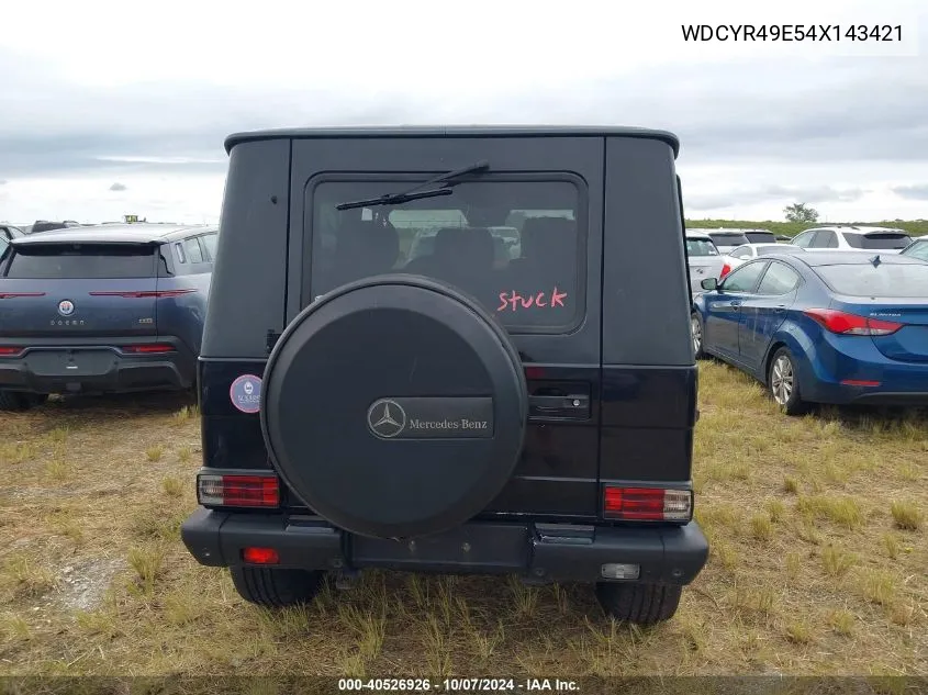 2004 Mercedes-Benz G 500 VIN: WDCYR49E54X143421 Lot: 40526926