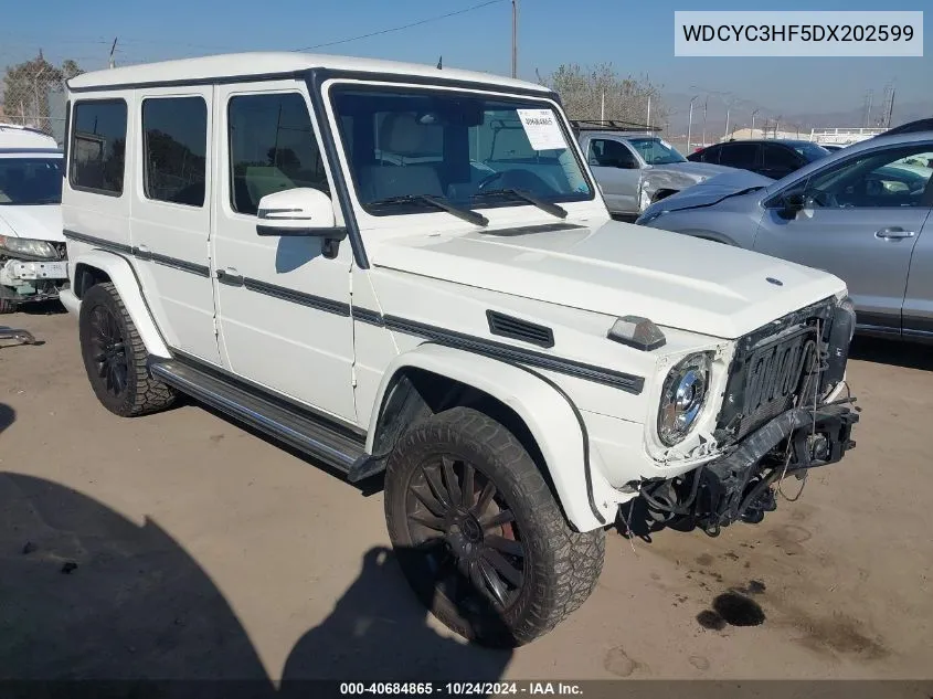 2013 Mercedes-Benz G 550 4Matic VIN: WDCYC3HF5DX202599 Lot: 40684865