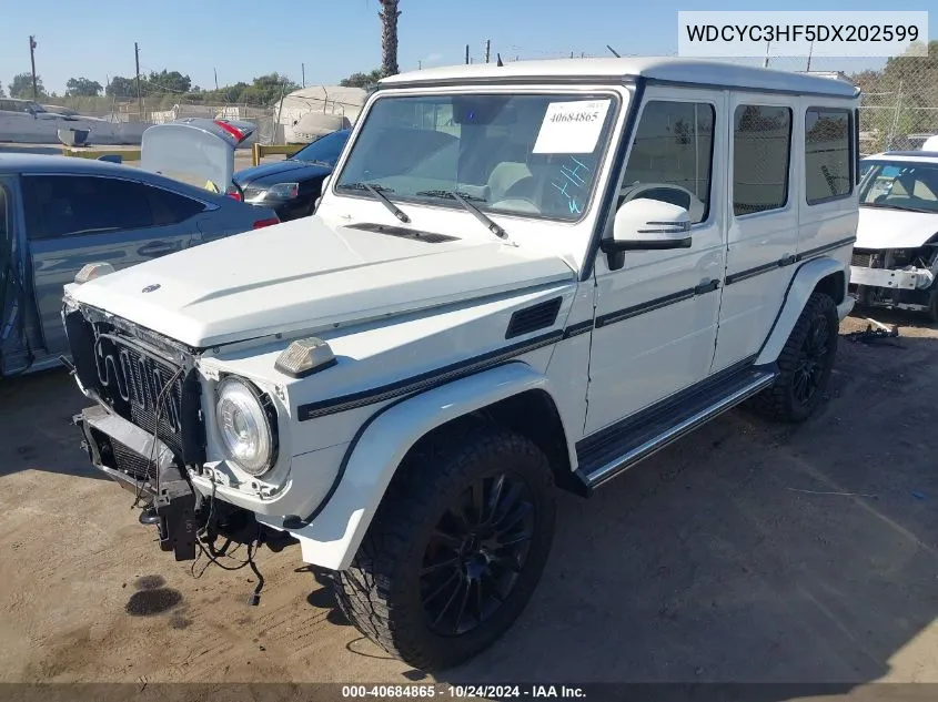 2013 Mercedes-Benz G 550 4Matic VIN: WDCYC3HF5DX202599 Lot: 40684865