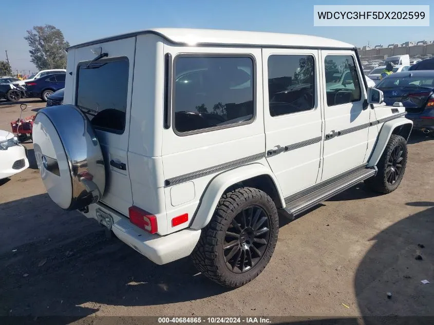 2013 Mercedes-Benz G 550 4Matic VIN: WDCYC3HF5DX202599 Lot: 40684865