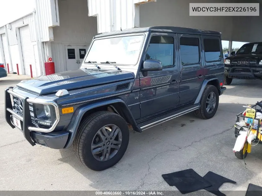 2014 Mercedes-Benz G 550 4Matic VIN: WDCYC3HF2EX226196 Lot: 40603660