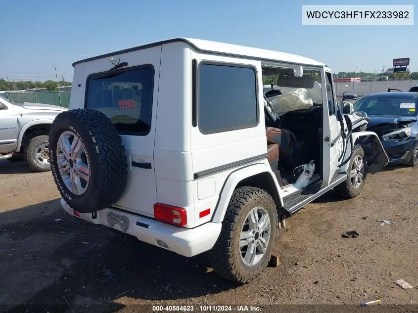 2015 Mercedes-Benz G 550 4Matic VIN: WDCYC3HF1FX233982 Lot: 40584623