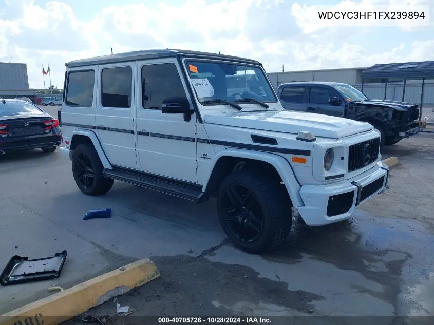 2015 Mercedes-Benz G 550 4Matic VIN: WDCYC3HF1FX239894 Lot: 40705726