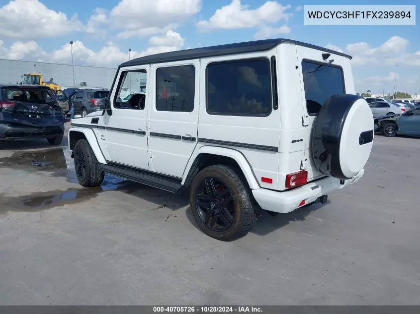 2015 Mercedes-Benz G 550 4Matic VIN: WDCYC3HF1FX239894 Lot: 40705726