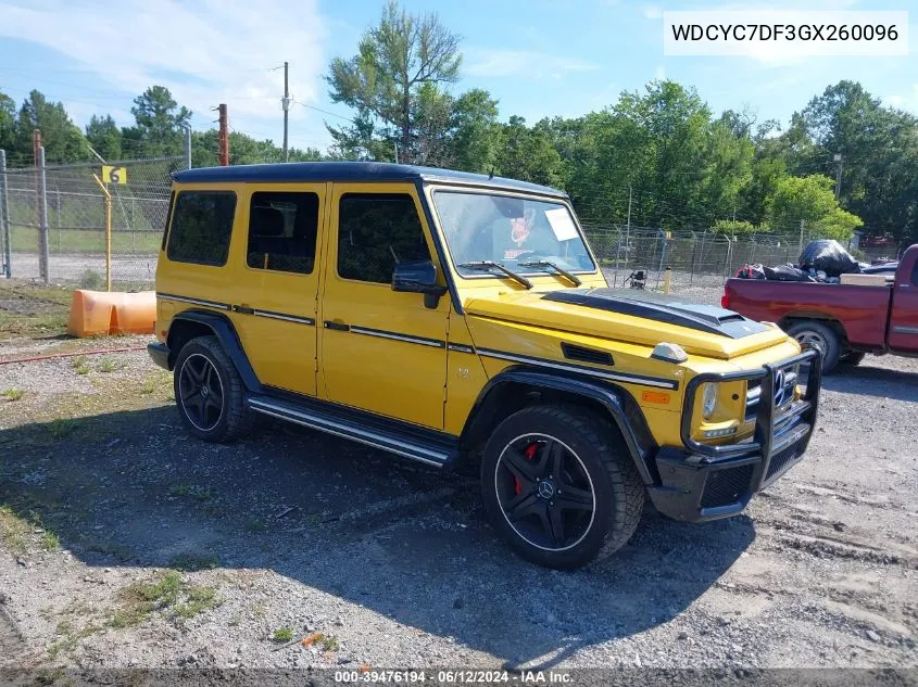 2016 Mercedes-Benz Amg G 63 4Matic VIN: WDCYC7DF3GX260096 Lot: 39476194