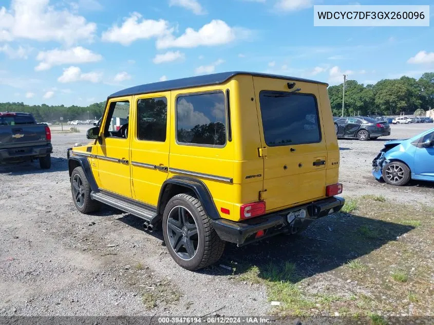 2016 Mercedes-Benz Amg G 63 4Matic VIN: WDCYC7DF3GX260096 Lot: 39476194