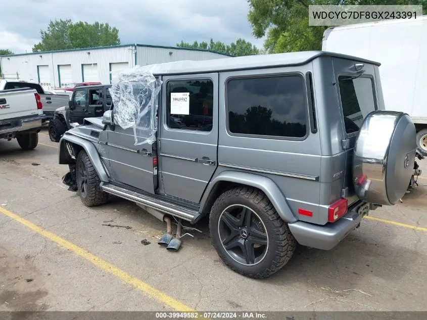 2016 Mercedes-Benz Amg G 63 4Matic VIN: WDCYC7DF8GX243391 Lot: 39949582