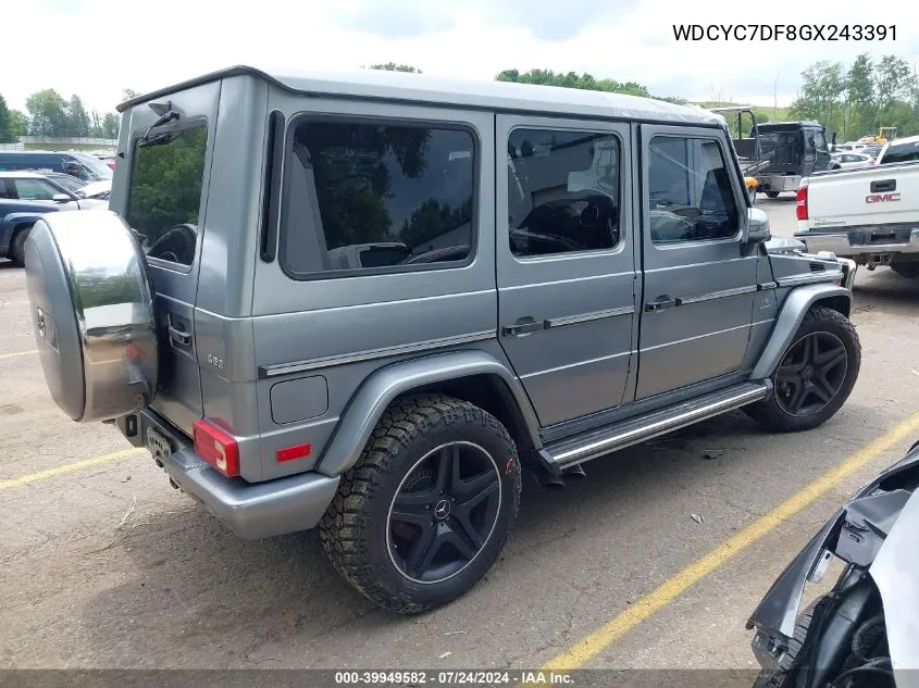 2016 Mercedes-Benz Amg G 63 4Matic VIN: WDCYC7DF8GX243391 Lot: 39949582