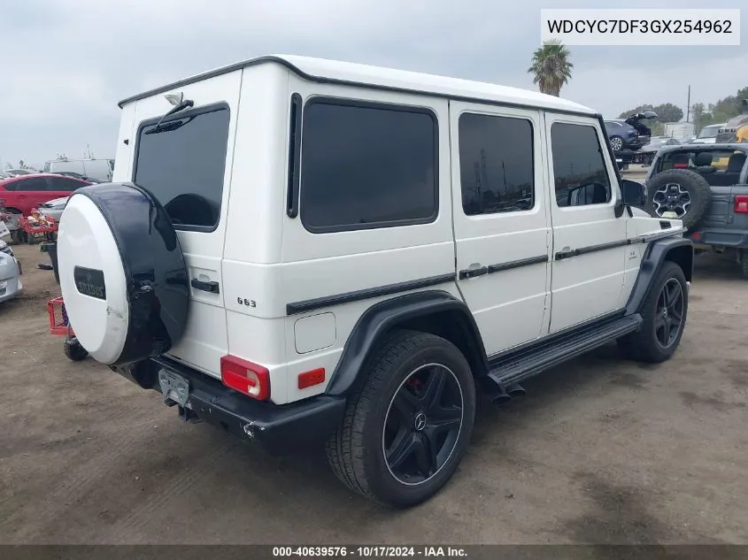 2016 Mercedes-Benz Amg G 63 4Matic VIN: WDCYC7DF3GX254962 Lot: 40639576