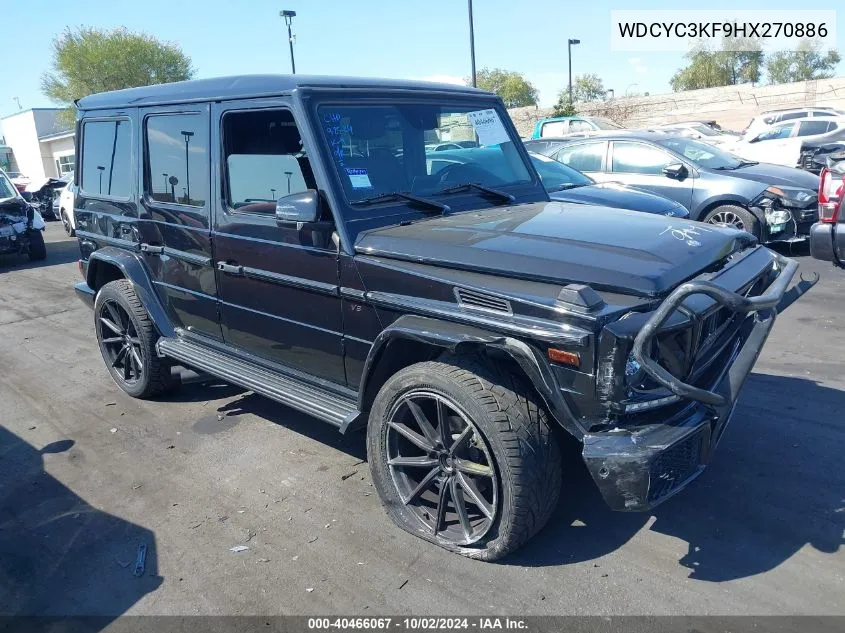 2017 Mercedes-Benz G 550 4Matic VIN: WDCYC3KF9HX270886 Lot: 40466067