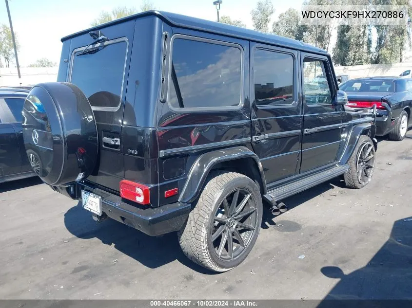 2017 Mercedes-Benz G 550 4Matic VIN: WDCYC3KF9HX270886 Lot: 40466067