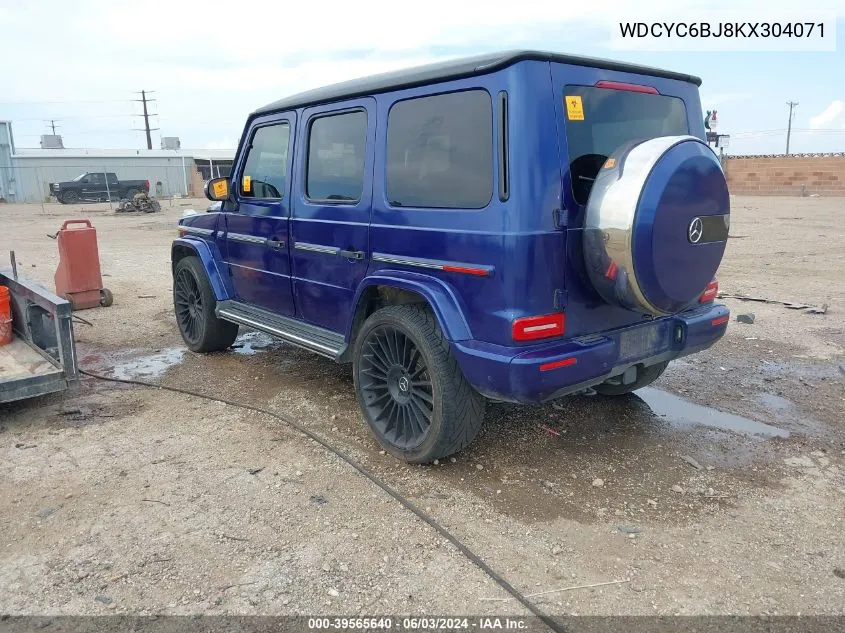 2019 Mercedes-Benz G 550 4Matic VIN: WDCYC6BJ8KX304071 Lot: 39565640