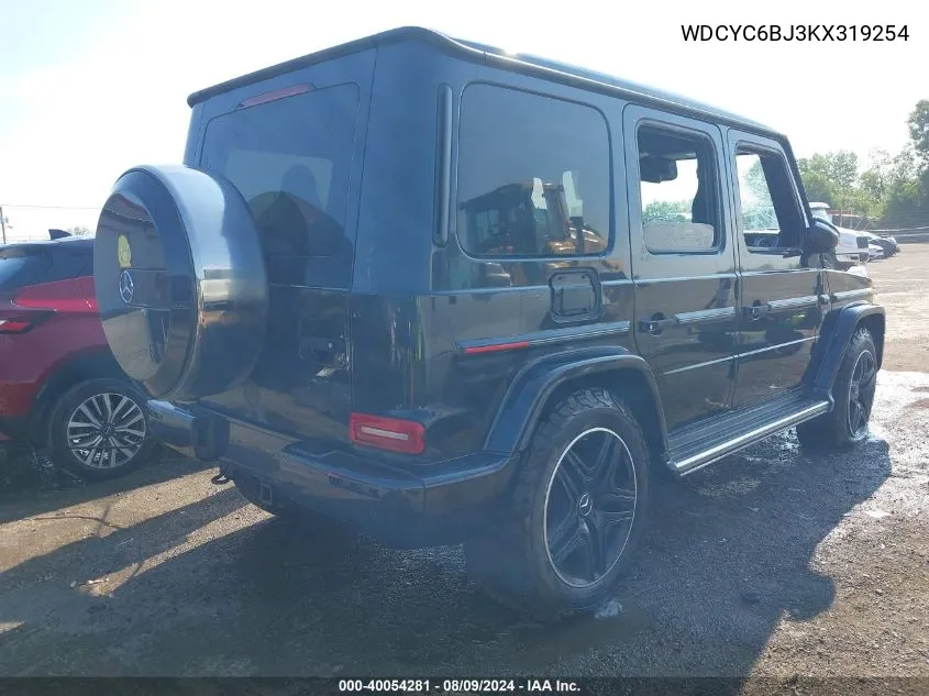 2019 Mercedes-Benz G 550 VIN: WDCYC6BJ3KX319254 Lot: 40054281