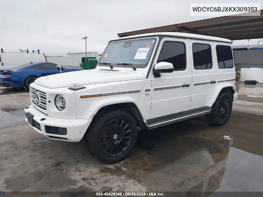 2019 Mercedes-Benz G 550 4Matic VIN: WDCYC6BJXKX309353 Lot: 40429346