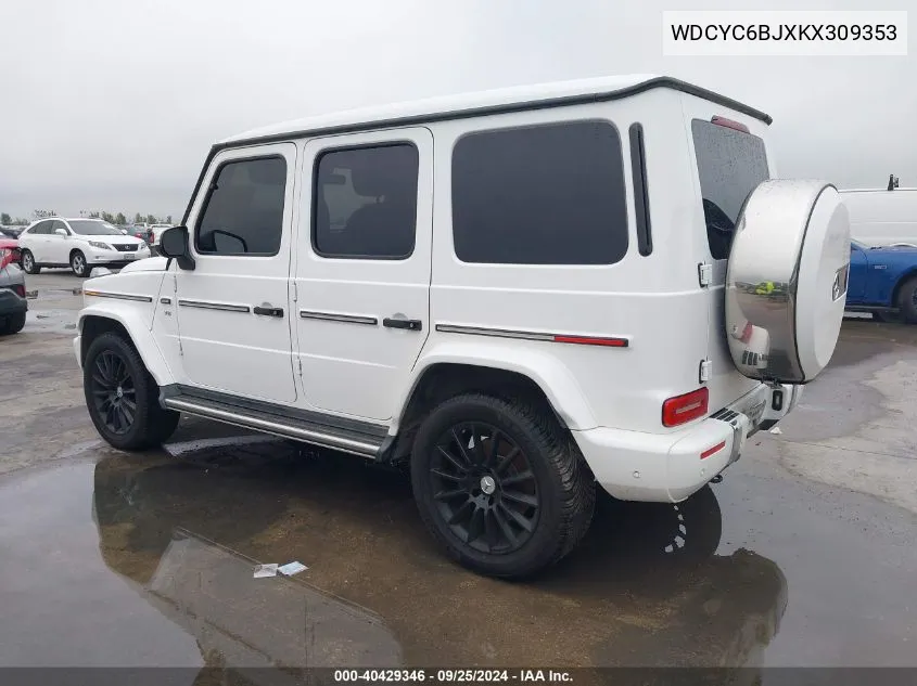 2019 Mercedes-Benz G 550 4Matic VIN: WDCYC6BJXKX309353 Lot: 40429346