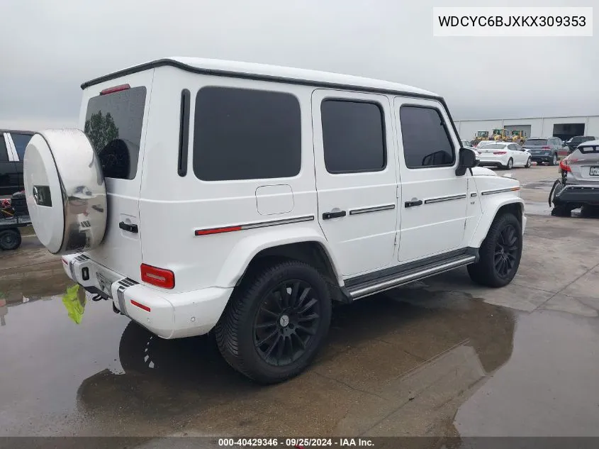 2019 Mercedes-Benz G 550 4Matic VIN: WDCYC6BJXKX309353 Lot: 40429346