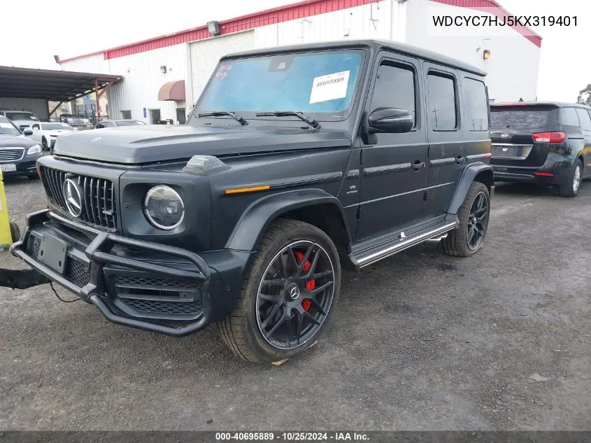 2019 Mercedes-Benz Amg G 63 4Matic VIN: WDCYC7HJ5KX319401 Lot: 40695889