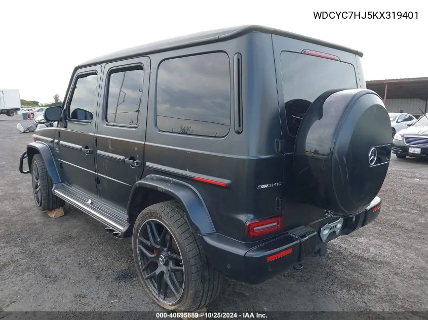 2019 Mercedes-Benz Amg G 63 4Matic VIN: WDCYC7HJ5KX319401 Lot: 40695889