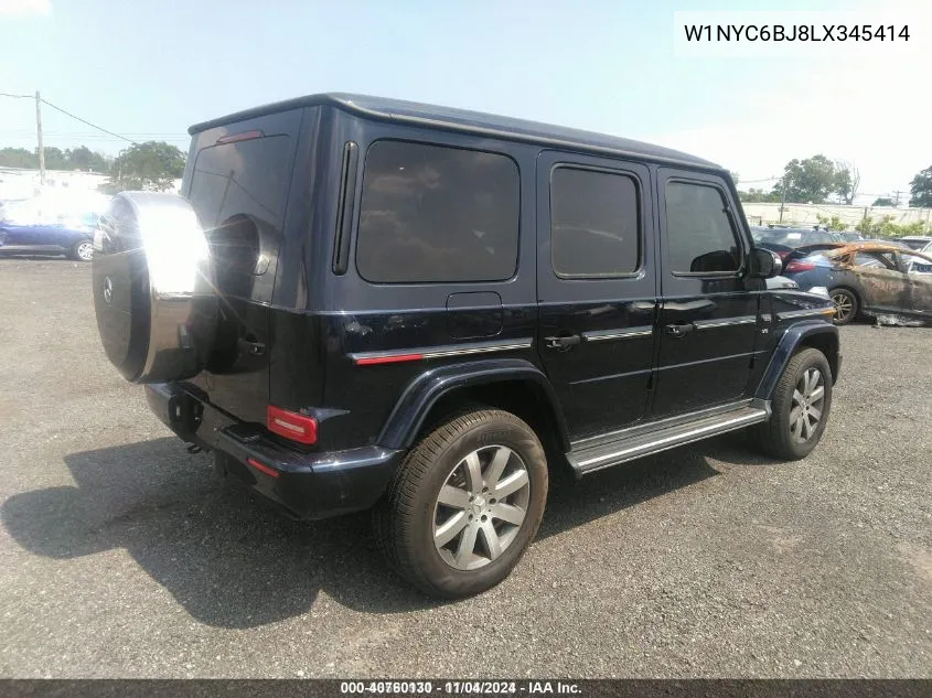 2020 Mercedes-Benz G 550 4Matic VIN: W1NYC6BJ8LX345414 Lot: 40760130