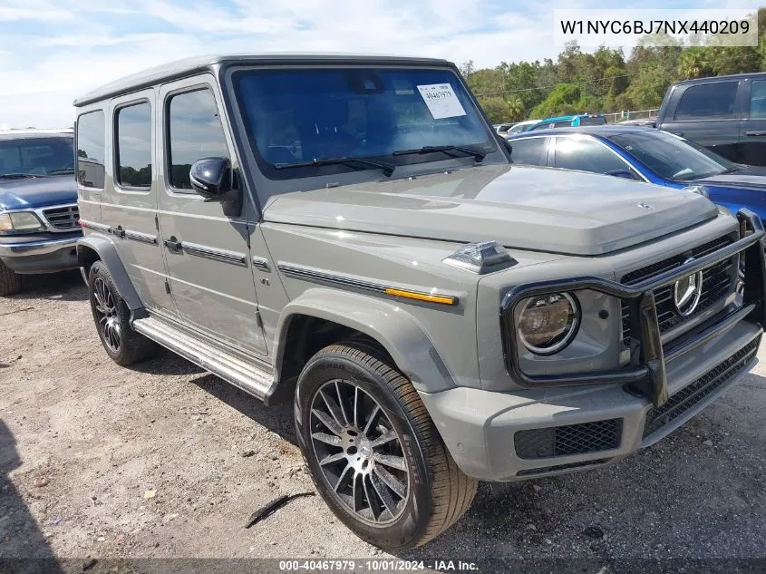 2022 Mercedes-Benz G 550 VIN: W1NYC6BJ7NX440209 Lot: 40467979