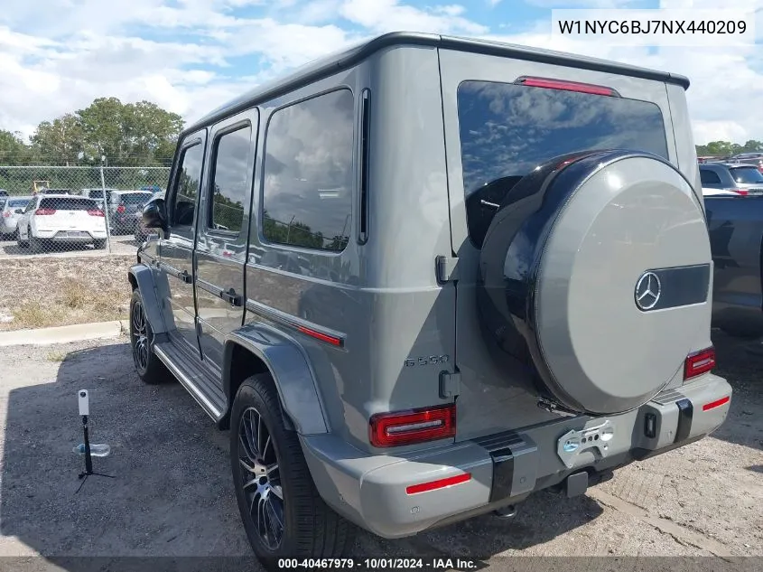 2022 Mercedes-Benz G 550 VIN: W1NYC6BJ7NX440209 Lot: 40467979