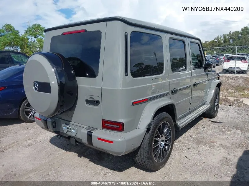 2022 Mercedes-Benz G 550 VIN: W1NYC6BJ7NX440209 Lot: 40467979