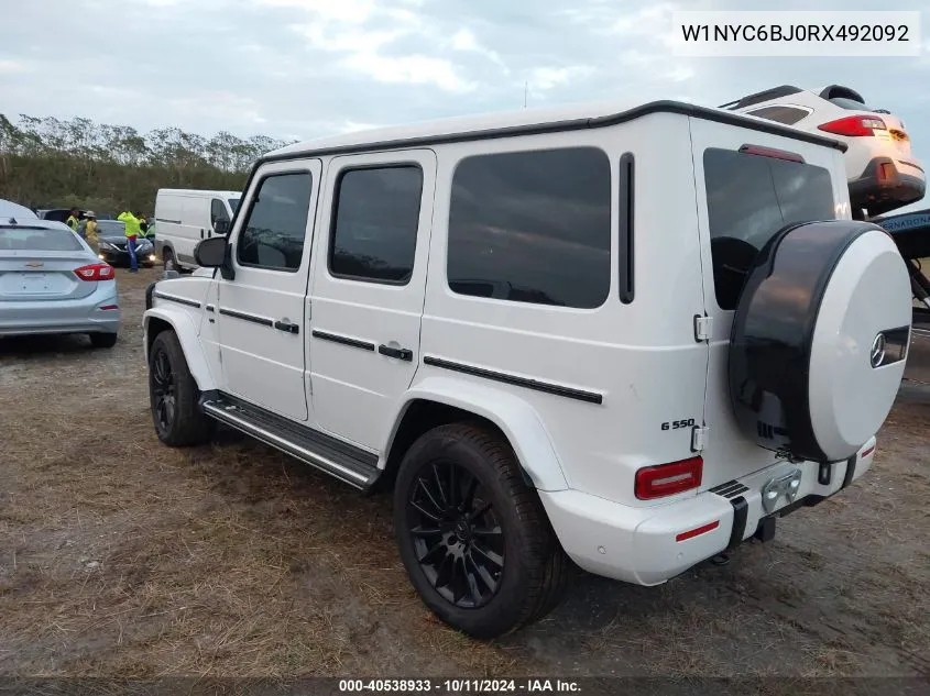 2024 Mercedes-Benz G 550 4Matic VIN: W1NYC6BJ0RX492092 Lot: 40538933