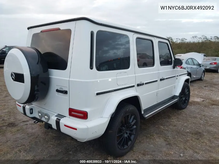 2024 Mercedes-Benz G 550 4Matic VIN: W1NYC6BJ0RX492092 Lot: 40538933