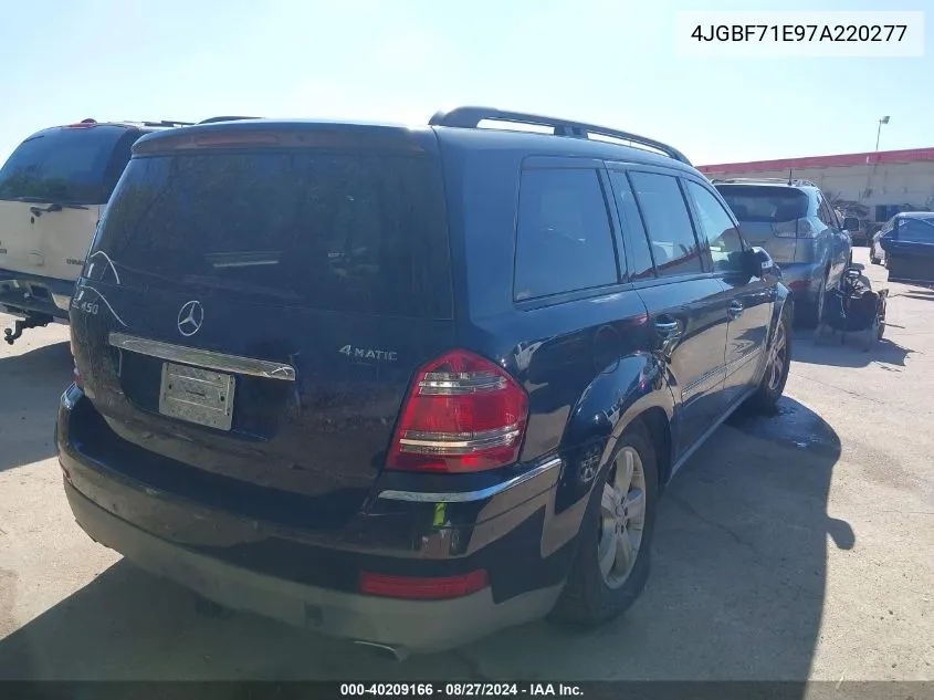 2007 Mercedes-Benz Gl 450 4Matic VIN: 4JGBF71E97A220277 Lot: 40209166