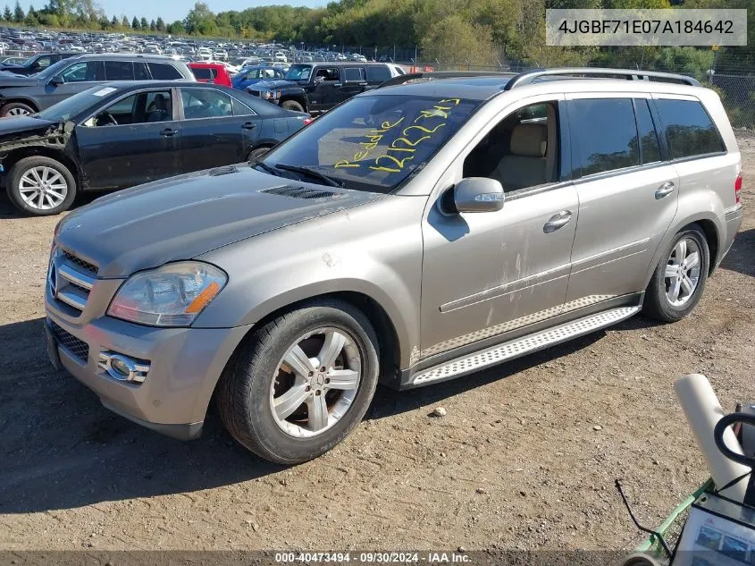 2007 Mercedes-Benz Gl 450 4Matic VIN: 4JGBF71E07A184642 Lot: 40473494