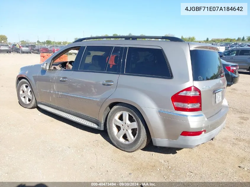 2007 Mercedes-Benz Gl 450 4Matic VIN: 4JGBF71E07A184642 Lot: 40473494