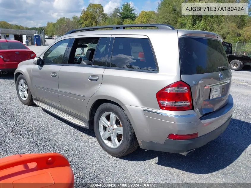 2007 Mercedes-Benz Gl 450 4Matic VIN: 4JGBF71E37A180424 Lot: 40508420