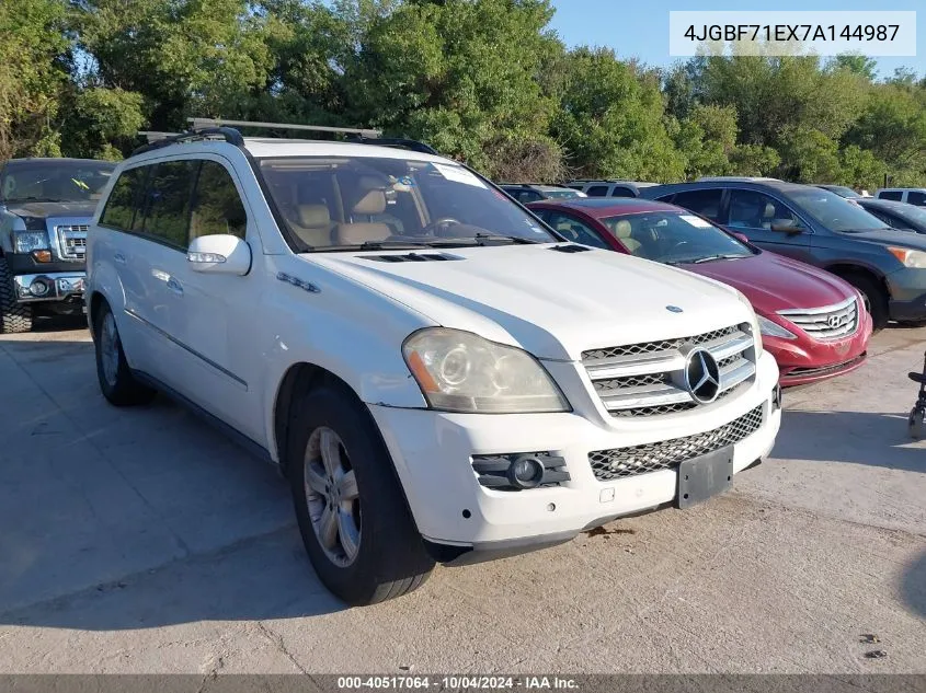 2007 Mercedes-Benz Gl 450 4Matic VIN: 4JGBF71EX7A144987 Lot: 40517064