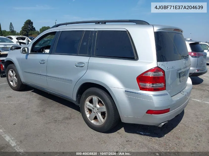 2007 Mercedes-Benz Gl 450 4Matic VIN: 4JGBF71E37A204639 Lot: 40535820