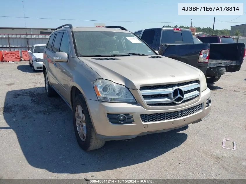 2007 Mercedes-Benz Gl 450 4Matic VIN: 4JGBF71E67A178814 Lot: 40611214