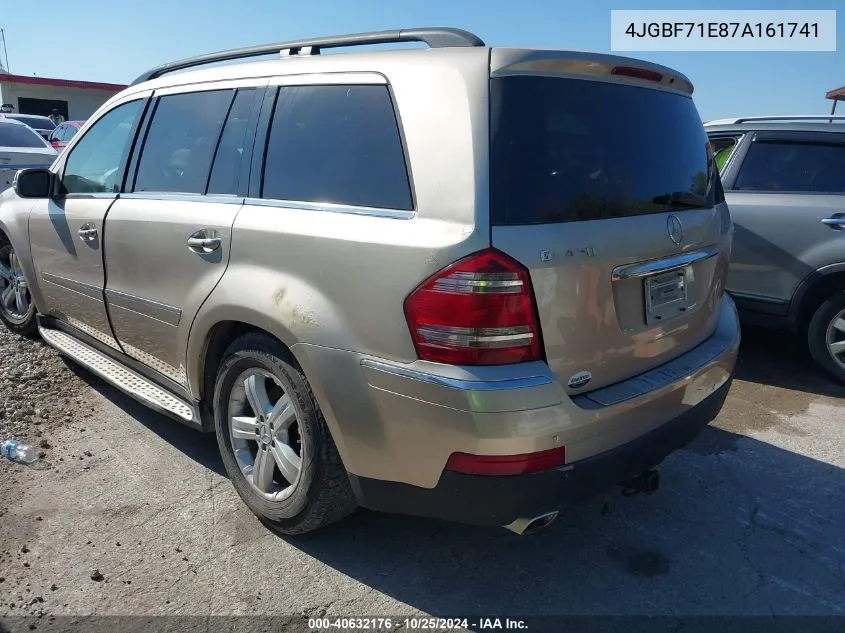 2007 Mercedes-Benz Gl 450 4Matic VIN: 4JGBF71E87A161741 Lot: 40632176