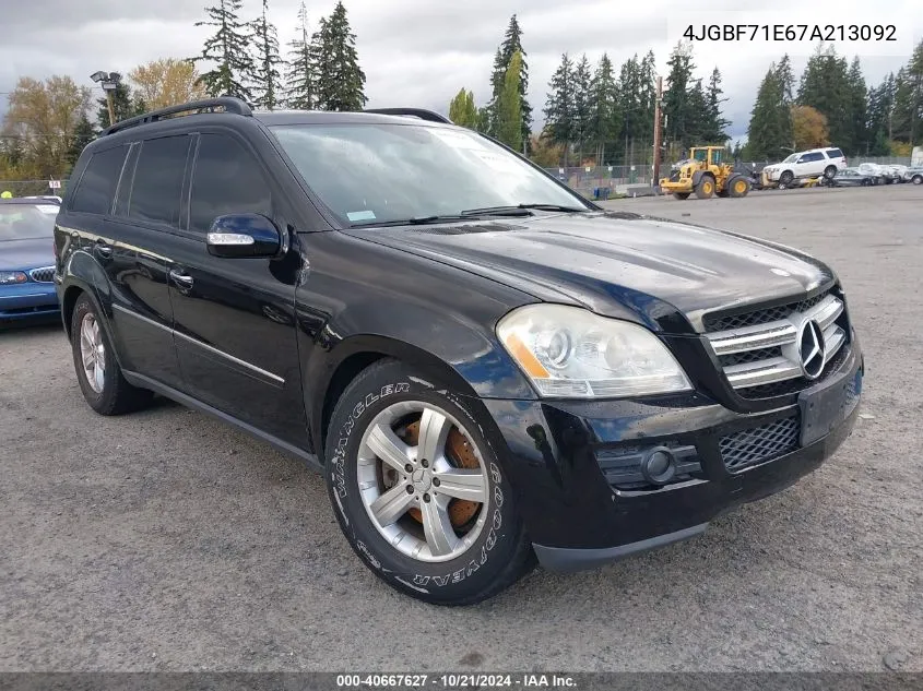 2007 Mercedes-Benz Gl 450 4Matic VIN: 4JGBF71E67A213092 Lot: 40667627