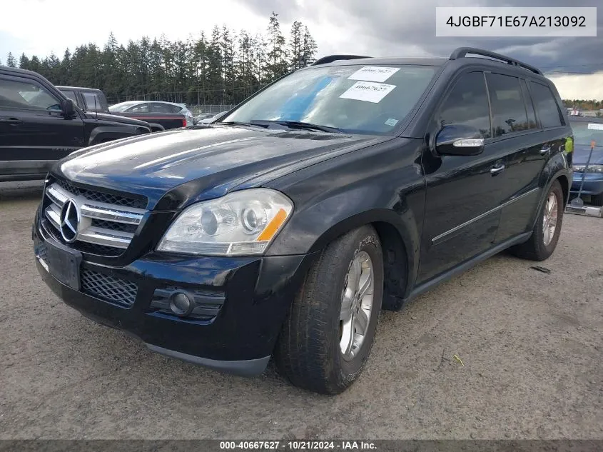 2007 Mercedes-Benz Gl 450 4Matic VIN: 4JGBF71E67A213092 Lot: 40667627