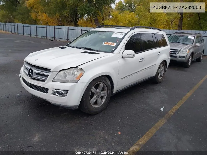 2007 Mercedes-Benz Gl 450 4Matic VIN: 4JGBF71E47A232000 Lot: 40730471