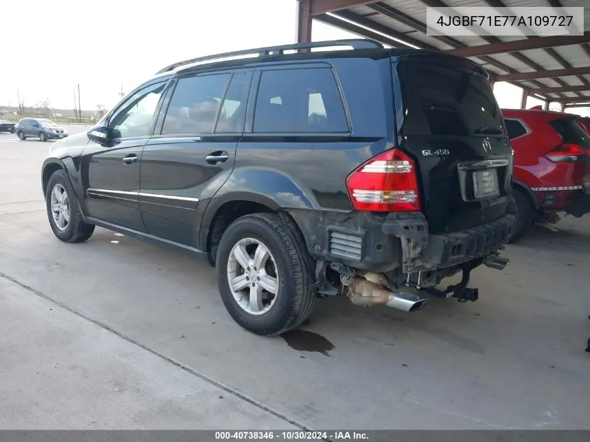 2007 Mercedes-Benz Gl 450 4Matic VIN: 4JGBF71E77A109727 Lot: 40738346