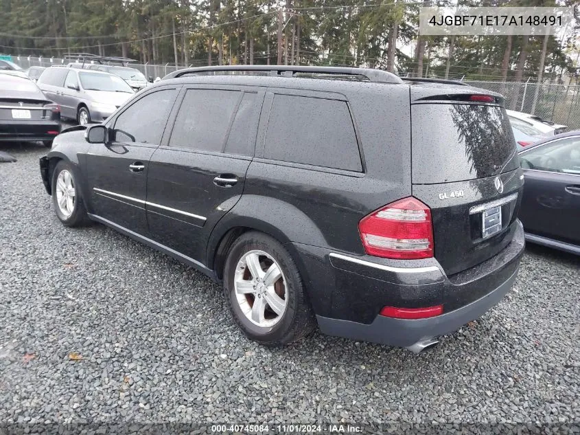 2007 Mercedes-Benz Gl 450 4Matic VIN: 4JGBF71E17A148491 Lot: 40745084