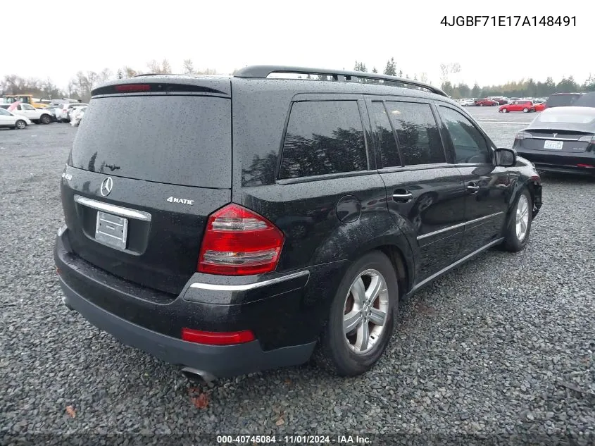 2007 Mercedes-Benz Gl 450 4Matic VIN: 4JGBF71E17A148491 Lot: 40745084